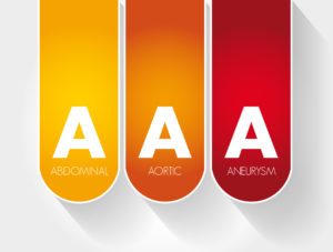 AAA - Abdominal Aortic Aneurysm acronym, medical concept backgro